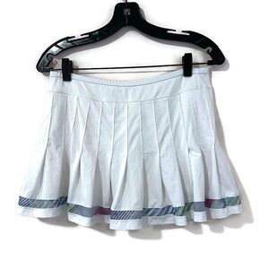 Lucky In Love Tennis Pickleball Skort Size Large White Pleats